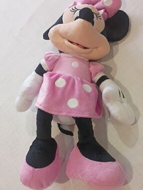 Disney Minnie Mouse Pink & White Polka Dot Plush